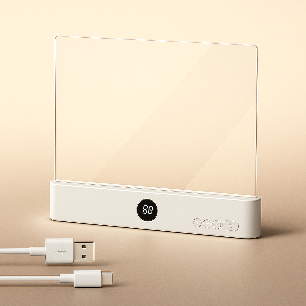 Portable LED Flat Panel Eye Protection Reading Light with Dimmable Timer